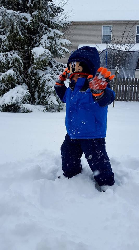 Playing in the snow!